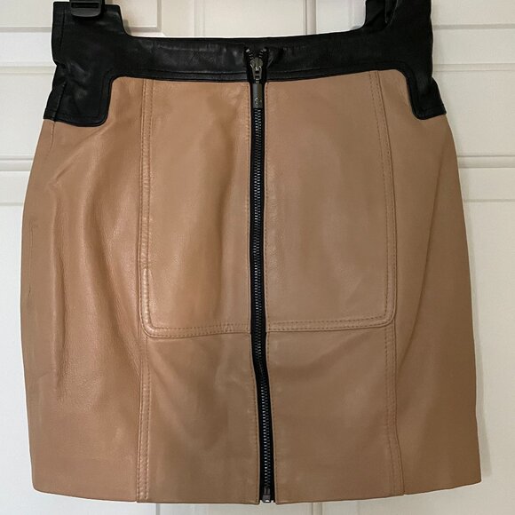 Stella and Jamie Galo Genuine Leather Mini Skirt - Size Small - Picture 6 of 8